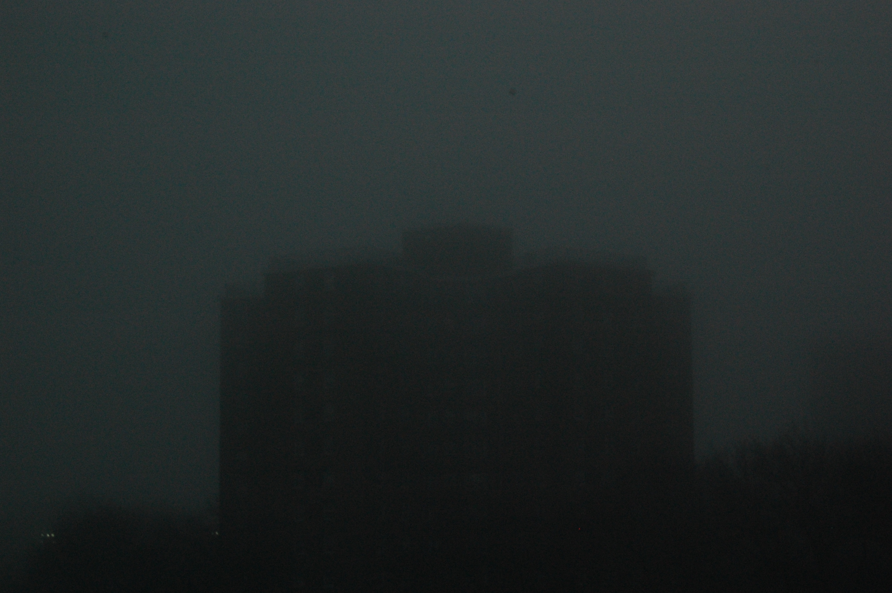 a foggy photo of a housing complex in brooklyn ny